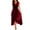 Red, variant on Elegant Burgundy Lace Evening Dress for Women, Short Sleeve V-Neck High Low Formal Cocktail Party Gown with Ribbon Belt,Black L
