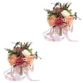 thumbnail image 2 of Ramo de flores artificiales Billuyoard Rosa 2Conjunto, 2 of 6