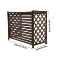 thumbnail image 2 of Air Conditioner Privacy Screen, Wood Color Air Conditioner Fence Screen,Rustic Air Conditioner Screen, 2 of 18