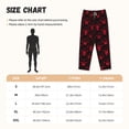 thumbnail image 4 of Lsque Red Skulls 2 Print Women's Pajama Pants, Lounge Pant - Comfortable Home Wear,Elastic Waistband, Stylish Design-Medium, 4 of 9