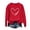 012Red, variant on Generic Womens Cute Valentines Outfits Long Sleeve Love Heart Graphic Sweatshirts Pullover Valentine's Crewneck Sweatshirt