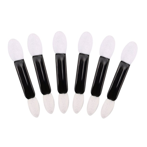 RomaMX 50 piezas desechables cepillo de sombra de ojos de esponja de doble punta aplicadores de sombra de ojos con punta cepillos cosméticos