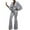 1-silver jumpsuits for women, variant on Dressy Jumpsuits for Women Evening Party Long Sleeve Sequin Overall Suit Business Casual Overalls Wide Flared Pants Silver,L