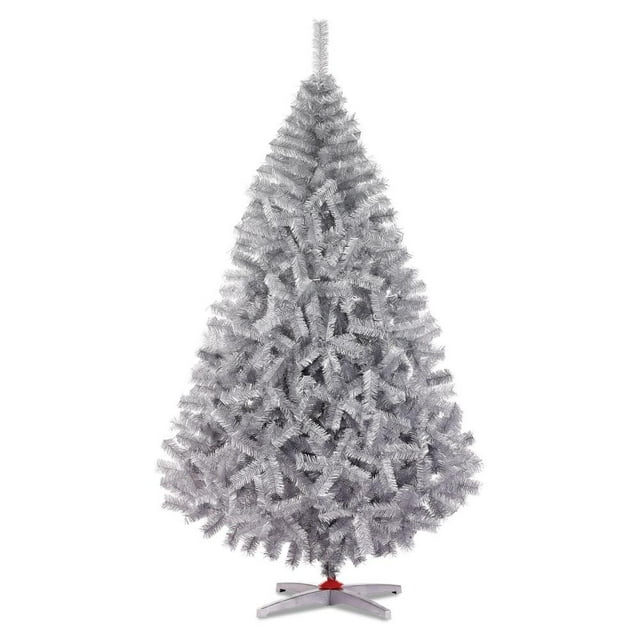 Árbol de Navidad Naviplastic Monarca de Lujo color Plata Matizado de 220 cm