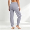 thumbnail image 5 of Women's Drawstring Waist Sweatpants, Casual Solid Color Jogger Pants with Pockets, Soft Loose Fit Athletic Sweat Pants for Lounge Workout Daily Wear 07-Light Gray L, 5 of 5