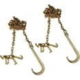thumbnail image 2 of OTTULUR 2PCS G70 5/16'x10' Transport Tow Chain J Hook Long Shank w/RTJ&Grab Hook, 2 of 8