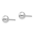 thumbnail image 3 of FJC Finejewelers 14 kt White Gold Madi K Polished Ball Post Earrings 5 mm x 5 mm, 3 of 6