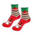 thumbnail image 2 of Penkiiy Christmas Socks Funny Christmas Casual Ankle Socks Unisex Winter Warm Cotton Thermal Socks Holiday Cartoon Winter Slipper Socks for Boys Girls Men Women Red, 2 of 5