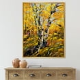 thumbnail image 2 of Birches In Yellow Autumn Wood Forest 30 in x 40 in Framed Painting Canvas Art Print, by Designart, 2 of 5