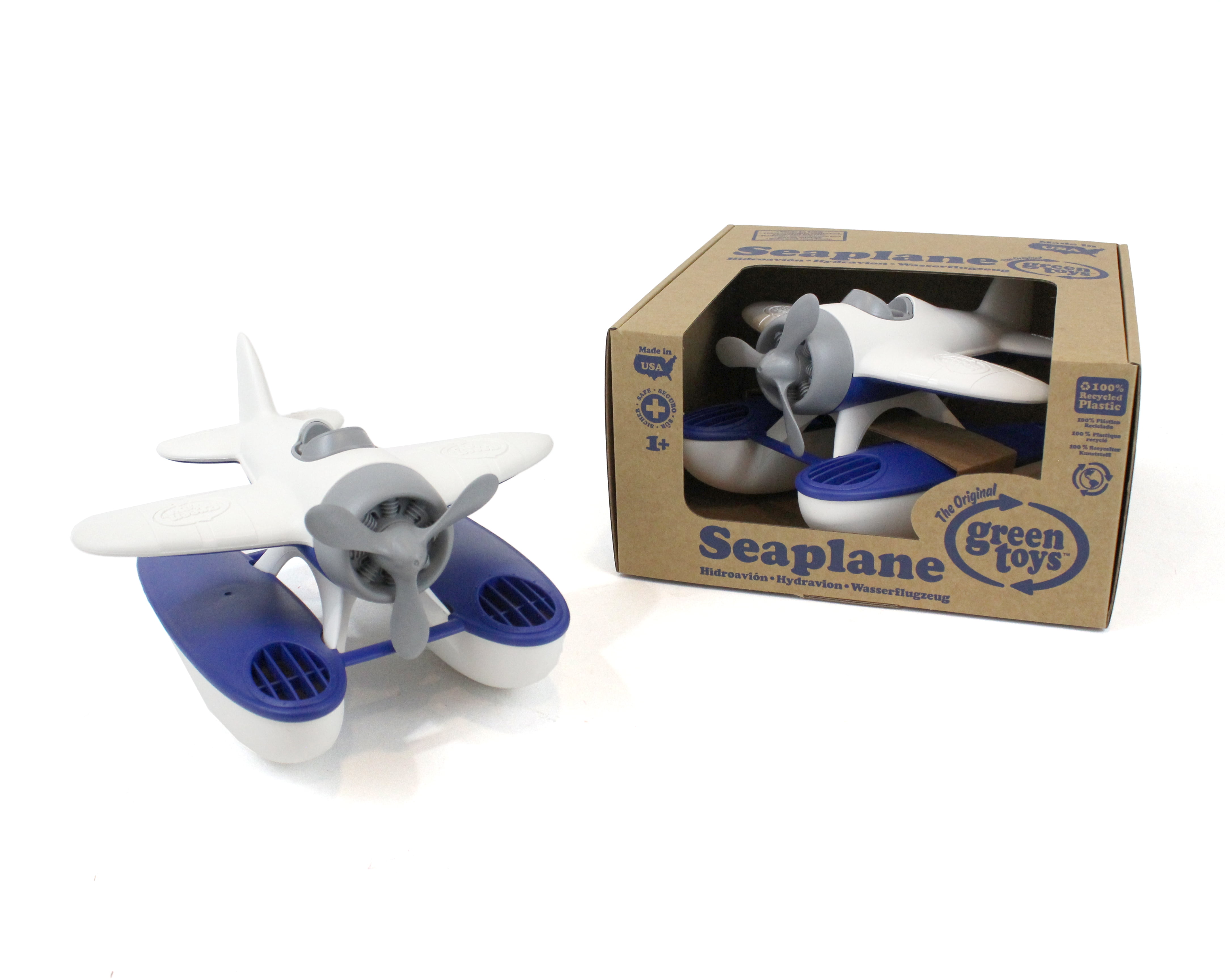 Green Toys Seaplane White/blue Kids Unisex Play Vehicle Bath Toy for