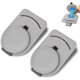 thumbnail image 1 of Otra pieza de repuesto para coche Paquete de 2 soportes universales para gafas de coche, soporte para gafas de sol para coche, clip de soporte para gafas de sol de metal y cuero para visera de co, 1 of 5