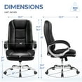 thumbnail image 2 of CELTOSS Ergonomic Leather Office Chair, High-Back with Lumbar Support, Heavy Duty Executive Desk Chair for Home Office, Jet Black, 2 of 11