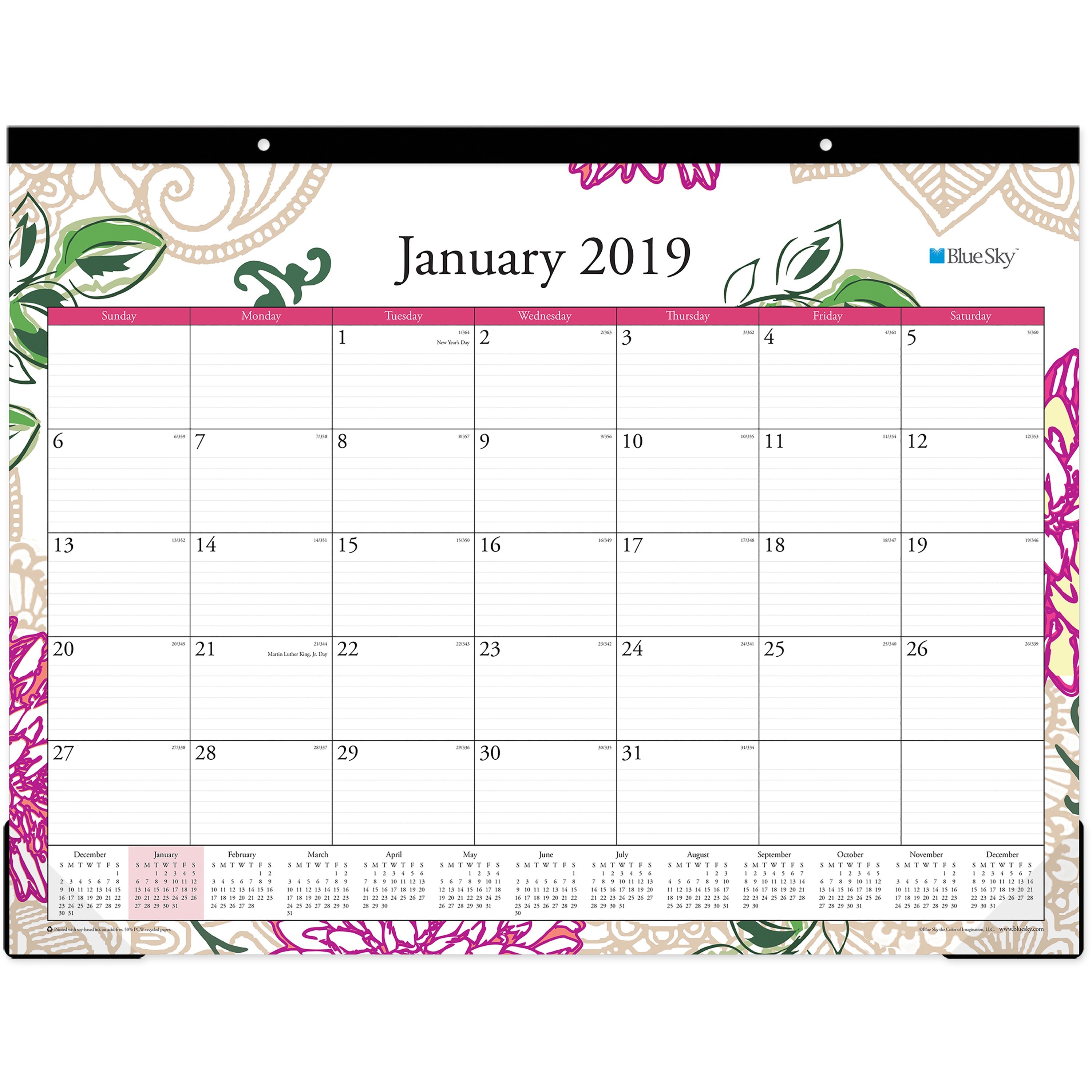 Blue Sky 2018 Monthly Desk Pad Calendar 22 X 17 Dahlia Walmart Canada
