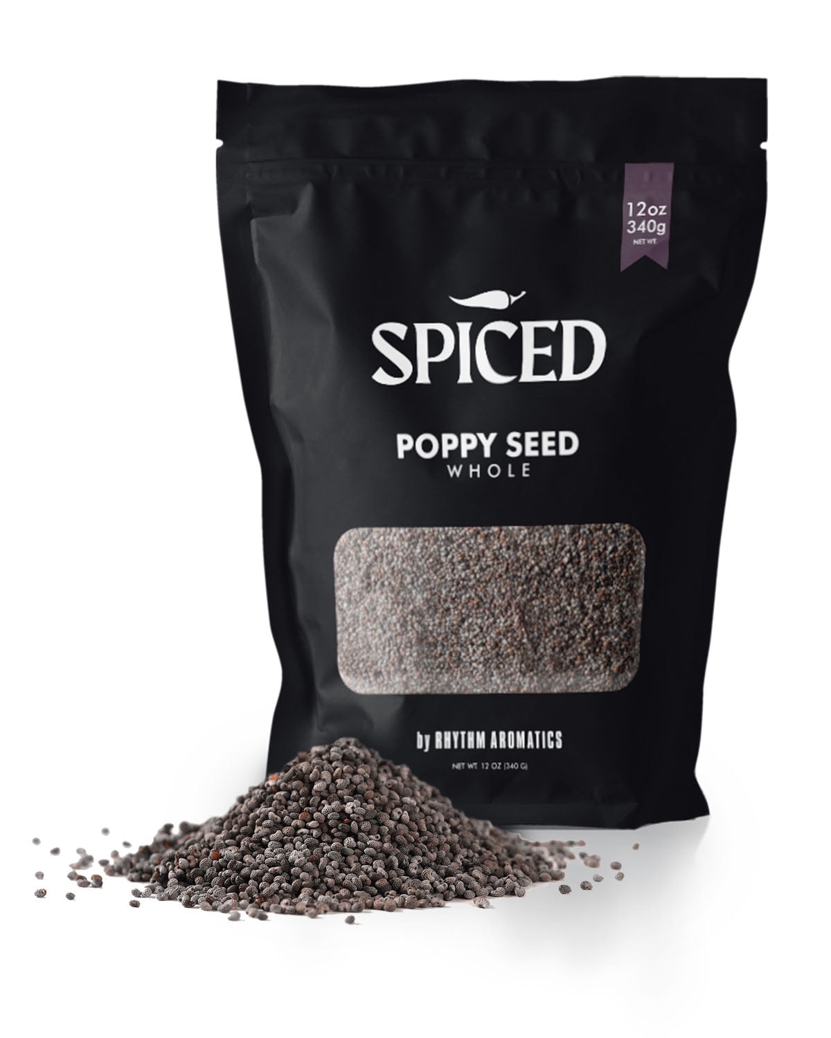 SPICED Poppy Seeds, 12 Oz. of Dried Poppy Seeds, Great for Baking