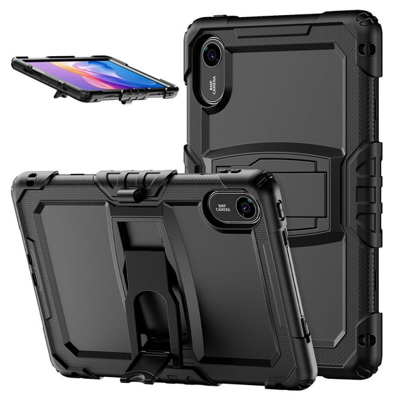 XYX For Xiaomi Redmi Pad 2 Case 11 inch, 3in1 Heavy Duty Shockproof Tablet Case with Stand, Shoulder Strap, Black