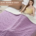 thumbnail image 5 of Festisoul Electric Blanket King Size Dual Control, 90''×100'' Thick Tufted Sherpa Heated Blanket with 10 Heating Levels and 10 Time Settings, Machine Washable Fast Heating Blanket, Purple, 5 of 9