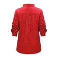 thumbnail image 5 of Tawop Blouses for Women 2023 Sexy Tops for Women Fall Blouse Long Sleeve Long Sleeve Shirts for Women Red 12, 5 of 5