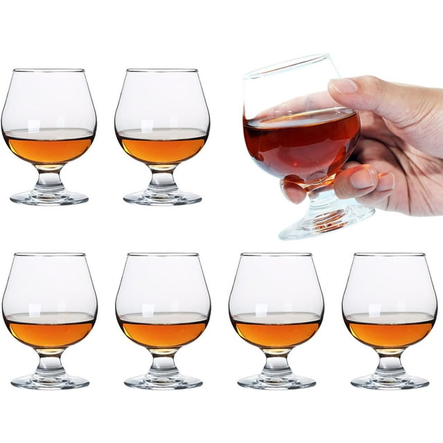 Glsairy Verres à Shot Mignons Brandy Mini Verres à Shot Snifters Verres à Sherry (5.5 oz / 150 ml)