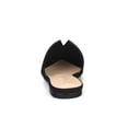 thumbnail image 2 of BLISSFUL STEP Women's Pointed Toe Flat V Shape Slides Mules Black (Size 6), 2 of 6