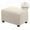 Beige, variant on Small Ottoman With Sliding Cover, Footrest, Seat Cover, Removable Storage Ottoman , Kahki