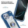 thumbnail image 5 of Compatible for iPhone 16 Pro Case with Rotatable Ring Stand, Military Grade Drop Protection Full Body Rugged Heavy Duty Protective Cover for iPhone 16 Pro with Kickstand, Blue, 5 of 6