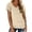 Beige, variant on Short Sleeved V Neck Ladies T Shirt In Spring and Summer Womens Shirts Summer Womens Summer T Shirts Womens Cold Gear Long Sleeve