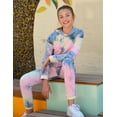 thumbnail image 6 of Oudiya Girls 2 Piece Tie Dye Sweatsuit Set Tracksuits Pullover Sweatshirts and Sweatpants with Pockets, 4-12Y, 6 of 7