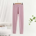 thumbnail image 2 of ABATAB Women Pajama Pants Stretchy Thermal Comfy Pj Bottom Elastic Waisted Winter Pure Color Comfortable Sleepwear, 2 of 5