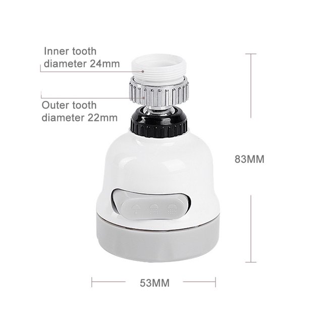 facefd 2 Pieces Kitchen Splash Resistant Faucet 3 modes kitchen sprayer Extender Pressurized Home Shower Tap Sprayer Water Saving Universal