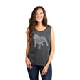 thumbnail image 2 of Thread Tank Bulldog Dog Silhouette Women's Sleeveless Muscle Tank Top Charcoal Small, 2 of 4