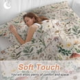 thumbnail image 4 of 3 Piece Pastoral Botanical Duvet Cover Set Full Size,Microfiber Comforter/Quilt Cover with Corner Ties and 2 Pillowcases,Vintage Mushroom Spring Summer Flowers All Season Bedding with Zipper Closure, 4 of 8
