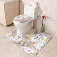 thumbnail image 4 of Easter Bunny & Eggs Shower Curtain and Floor Mat 4-Piece Set – Waterproof Bathroom Decor with Toilet Lid Cover & Non-Slip Rugs for Easter Home Decoration, 4 of 5