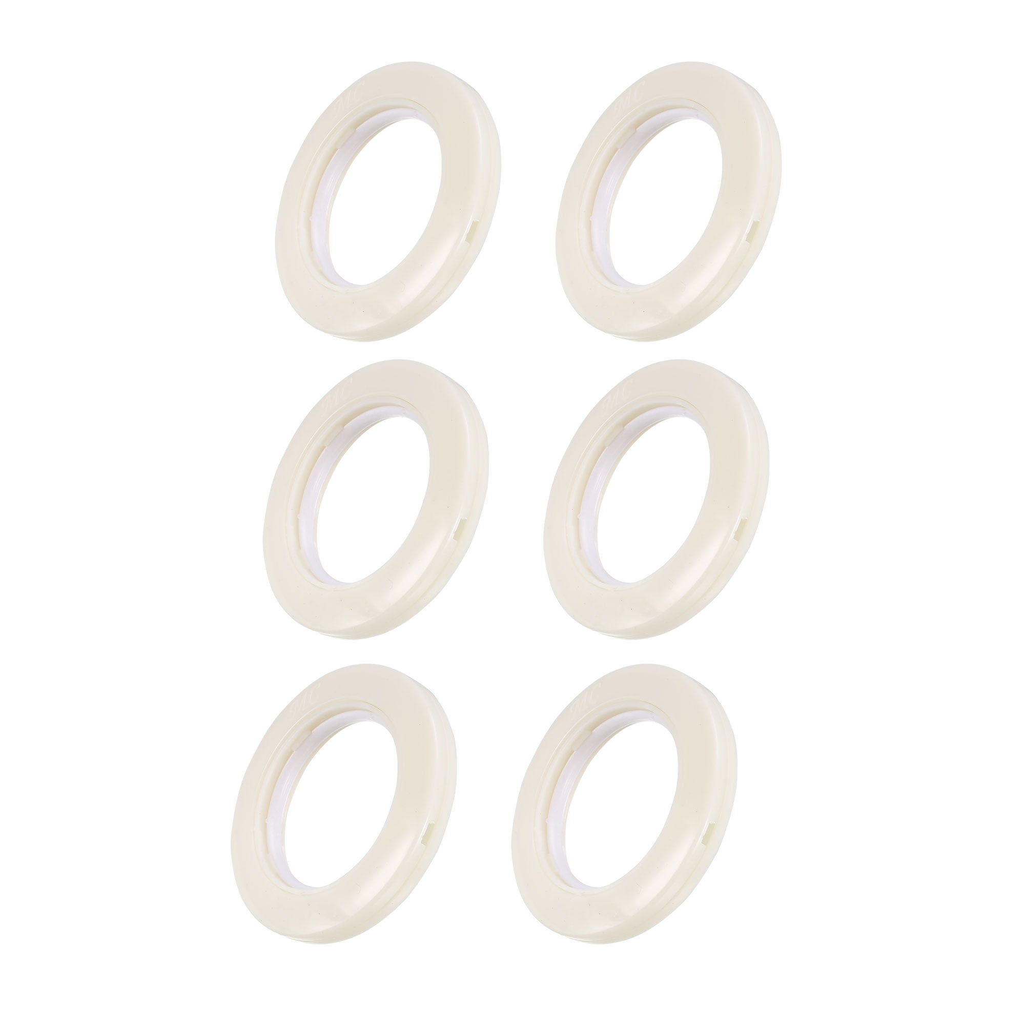 Curtain Grommets Plastic 1.5 Inch Inner Dia White 6 Pcs
