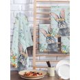 thumbnail image 2 of Happy Easter Kitchen Dish Towels for Drying Dishes Set of 2, Spring Bunny Easter Eggs Floral Teal Wood Waffle Weave Microfiber Hand Tea Bathroom Towels Quick Dry & Absorbent Towel 15.7x23.6, 2 of 7