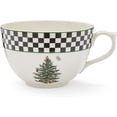 thumbnail image 2 of PYAN-Black & White Jumbo Christmas Mug - 20oz Porcelain Oversized Cup with Handle Featuring Holiday Tree Motif, Microwave & Dishwasher Safe - Seasonal Ceramic Mug for Gifting & Hosting, 2 of 3