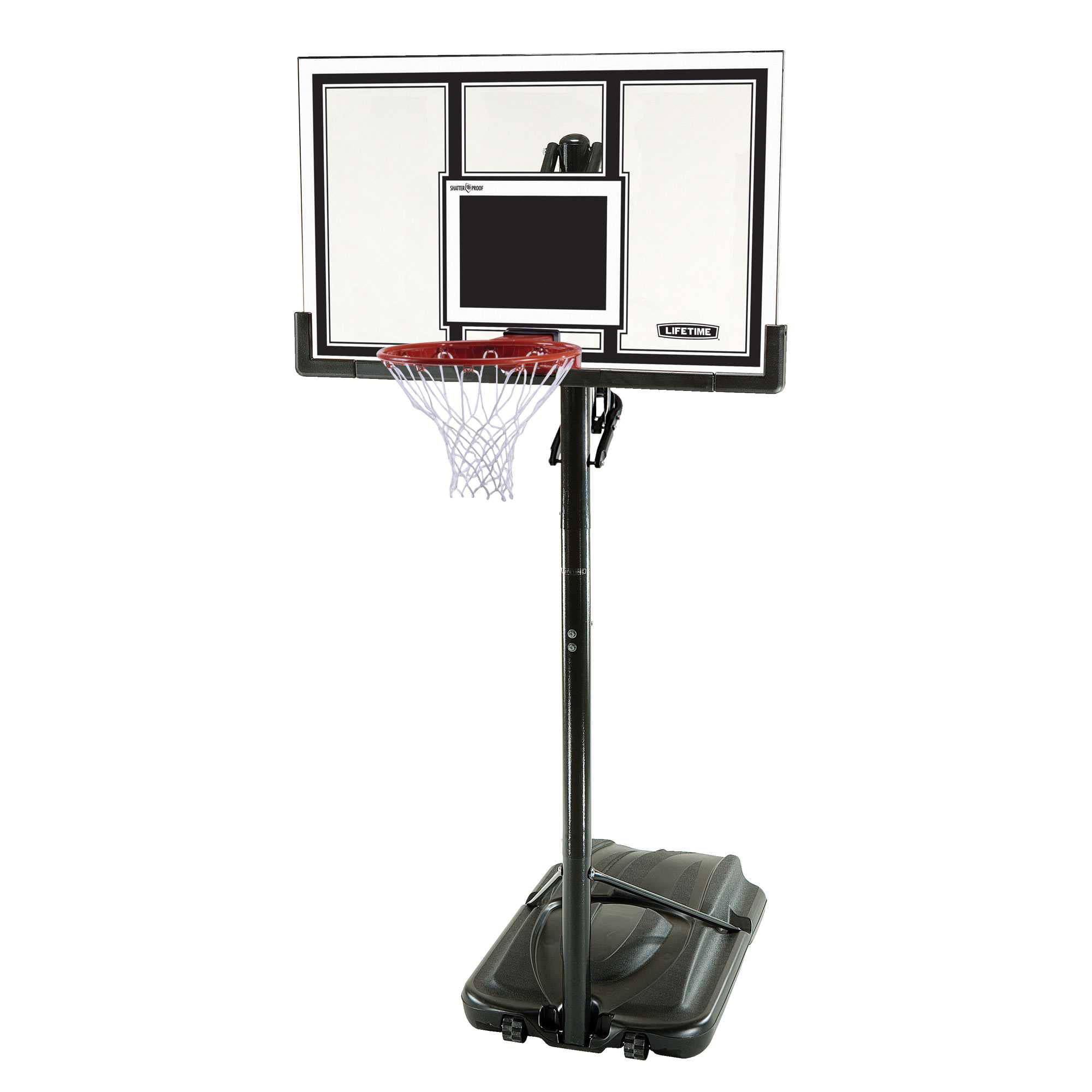 54 inch Shatterproof Backboard Lifetime Height Adjustable Basketball System Renewed