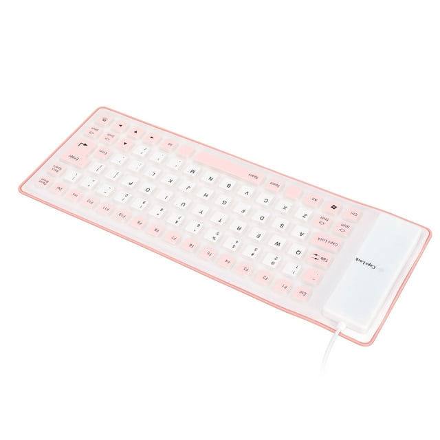 Silicone Keyboard, Fully Sealed Design, Lightweight Portable, Various Colors, Mute Button, Soft Comfortable, Waterproof Dustproof Silent, 85 Keys, USB for PC