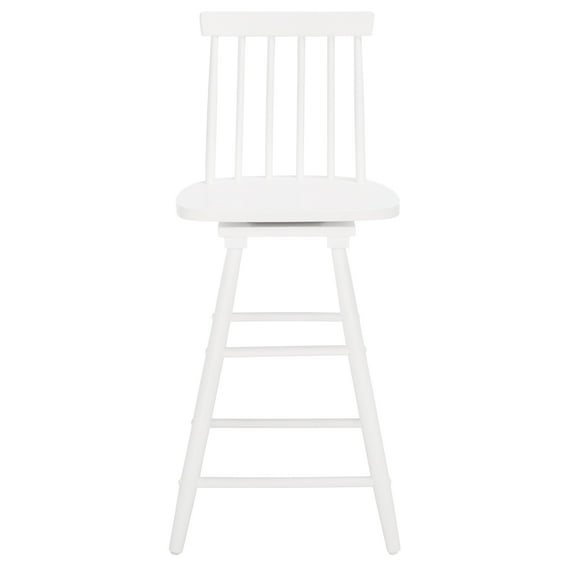 SAFAVIEH Quai Square Mid Back Counter Stool, White