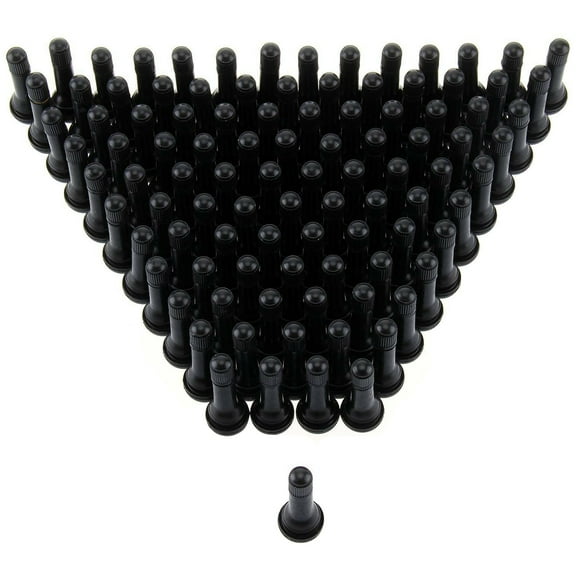 Niyofa 100Pcs TR414 Tubeless Rubber Car Wheel Tyre Valve with Metal Valve Puller Tool Durable Premium Tubeless Tire Valve Stem Rubber Snap-in Tire Valve Stem for Car Motorcycle ATV