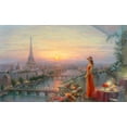 thumbnail image 2 of Dandorf, Olga 14x10 Gold Ornate Wood Framed with Double Matting Museum Art Print Titled - Evening Paris, 2 of 4