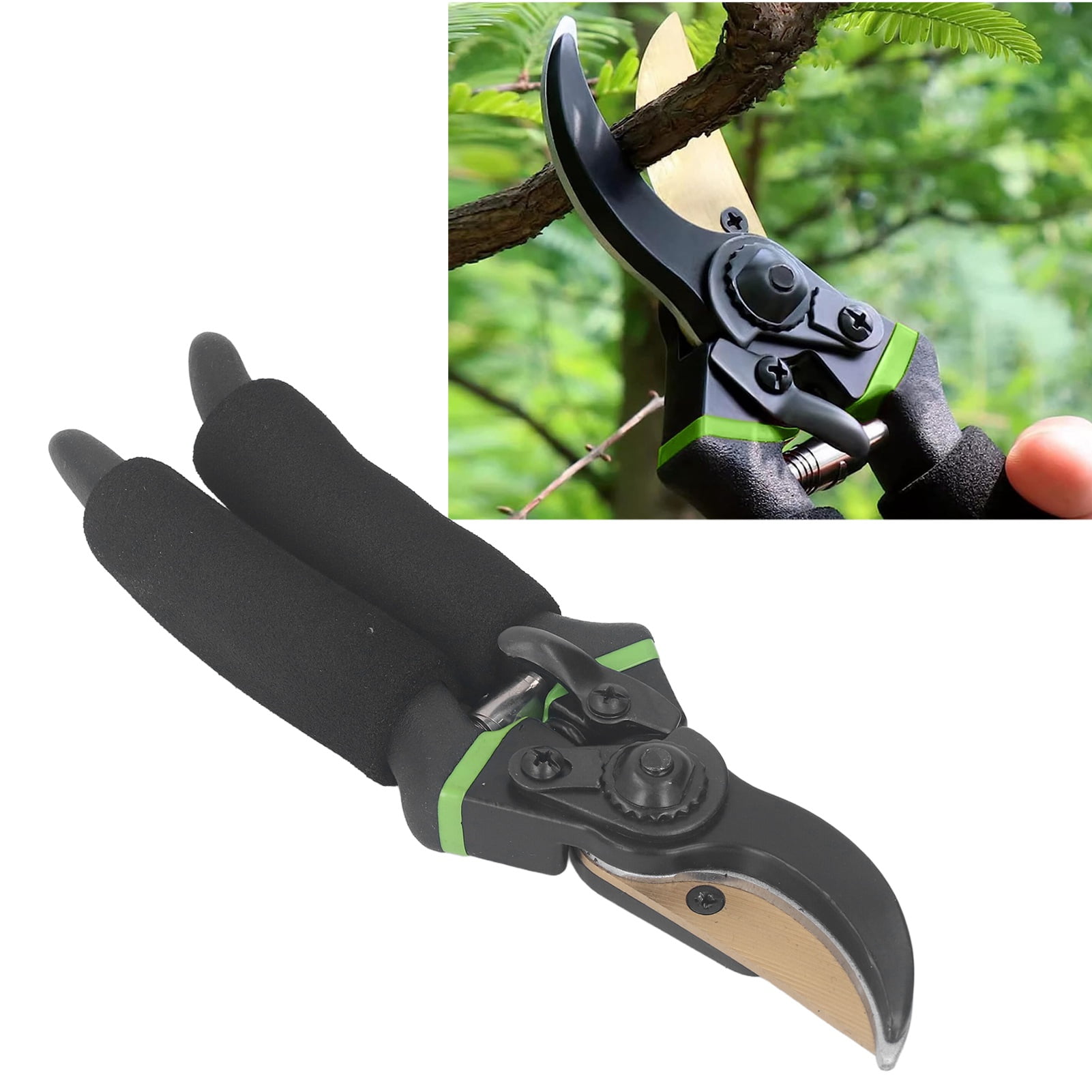 Garden Shears, 8.6in Pruning Shears High Strength Wear Resistant Safe  for Heavy Duty Pruning with Sheath