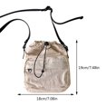 thumbnail image 3 of Bolsa informal para mujer, con múltiples bolsillos, con cordón, resistente al agua, para uso diario femenino, 3 of 6