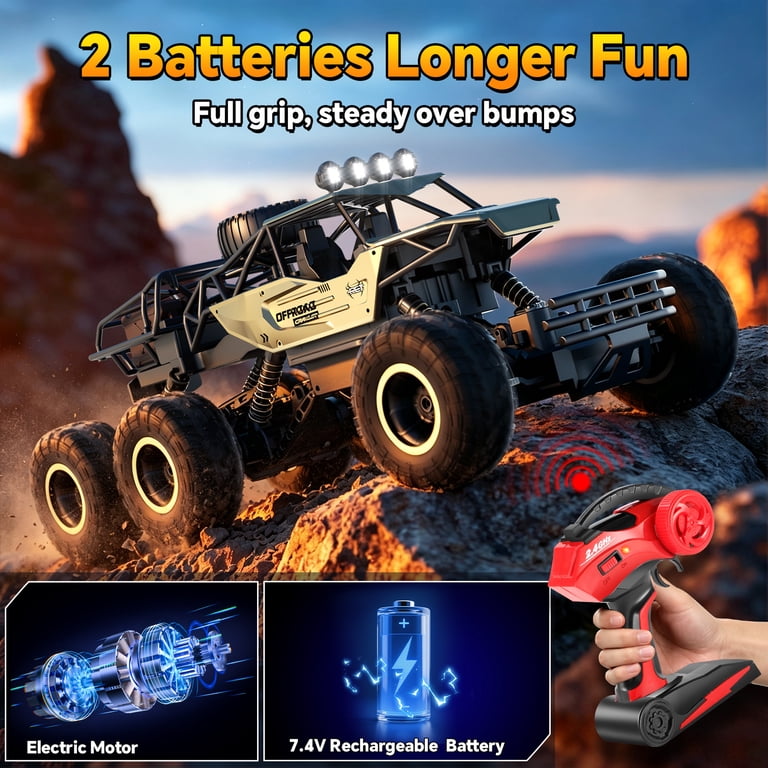 BKAXH 1:10 Remote Control Rock Crawler Truck with LED Lights photo 8