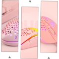thumbnail image 2 of FYBTO 1 Pc Hollow Gaming Mouse Tableta RGB Latop Notebook Computer Cool Gaming Wire Mouse Optical Computer Mouse Rainbow Computer Mouse Wired Pink V9 Luminous Computer Plastic Controller-0621, 2 of 5