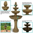 thumbnail image 2 of Sunnydaze Traditional 4-Tier Eggshell Resin 4-Tier Outdoor Water Fountain, 2 of 9