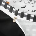 thumbnail image 5 of Homewish Halloween Graveyard Castle Duvet Cover Queen, Tree Pumpkin Bat Queen Bedding, Black White, Black Reversible 3pcs, 1 Duvet Cover and 2 Pillowcases, 5 of 7
