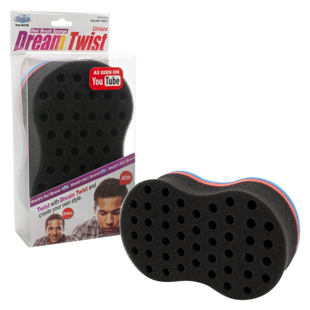 Dream Twist 7 X 45 Hair Brush Sponge Unisex Styling Tool BLACK