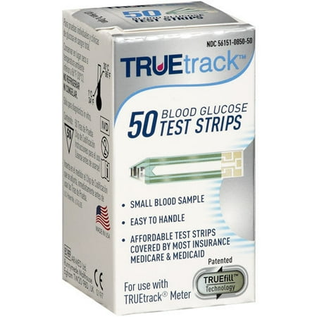 TrueTrack Blood Glucose Test Strips, 50 Ct