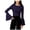 Blue - navy, variant on JOA Womens Ruffled Bell Sleeves Blouse Navy L