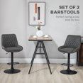 thumbnail image 4 of HOMCOM Tabourets de Bar Réglables Lot de 2, Tabourets Pivotants avec Dossier, 4 of 10